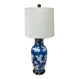 Chinoiserie Blue Porcelain Table Lamp