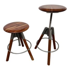 Cb2 Adjustable Revolution Counter/Barstools, Pair. Original Price: $450