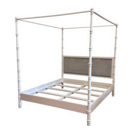 California King King Oly Studio Willa Canopy Bed Frame. Original Price: $7,150