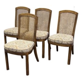 Drexel Heritage Accolade Collection Cane Back Dining Side Chairs, Set of Four