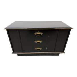Vintage Lane Furniture Black + Gold Cedar Chest + Key