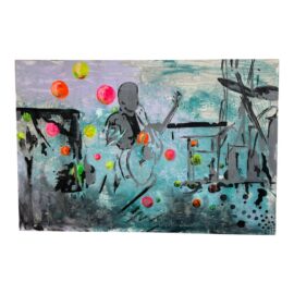 Jazz Artwork With Fluorescent Accents, Artist Unknown