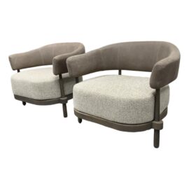 NEW Christophe Delcourt Gum Lounge Chairs, Pair. Original Price: $19,750