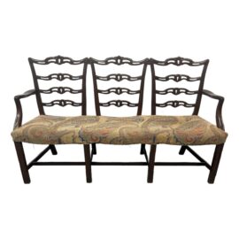 19th Century Chippendale Triple-Back Settee