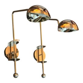 Jason Koharik for Restoration Hardware Convessi Swing Arm Sconces, Pair. Original Price: $1,320