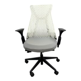 Donati White + Gray Office Chair