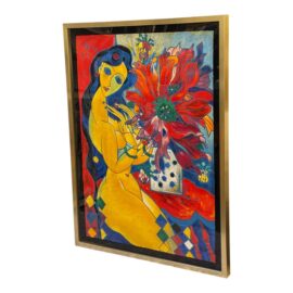 Tie Feng Jiang "Beauty and Flowers" Framed Serigraph 70/300
