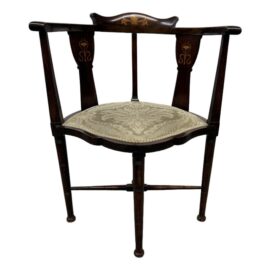18th Century Edwardian Inlaid Corner Chair
