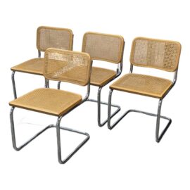Marcel Breuer Cesca Dining Chairs, Set of Four. Original Price: $4,750