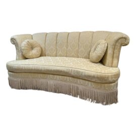 Danish Style Channel Back Sofa + Fringe