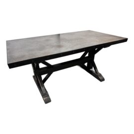 Reclaimed Wood + Concrete Trestle Table/Work Desk