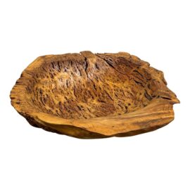 Live Edge Rustic Burl Wood Bowl