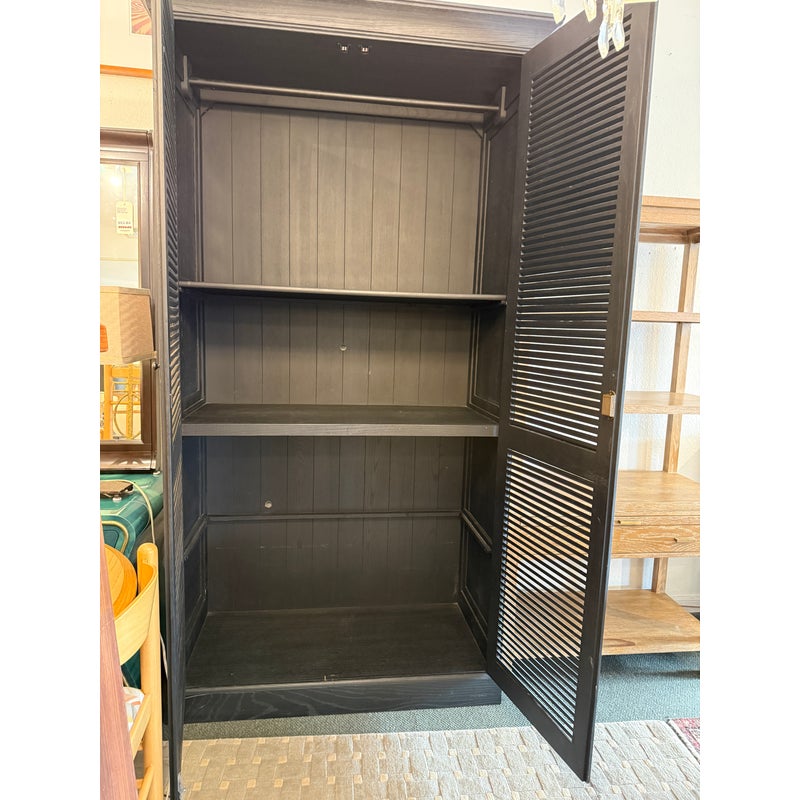 Restoration Hardware Black Shutter Single Armoire. Original Price