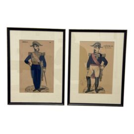 Paulin Didion Amiral + General Framed Prints, Set of Two