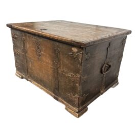 Antique Wood + Iron Blanket Chest Trunk