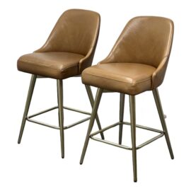 West Elm Mid Century Swivel Counter Stools, Pair. Original Price: $1,400