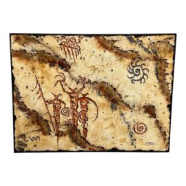 Circa 2002 Stephen K. McCullough. “Bird Headed Shamans” Original Acrylic Indian Painting