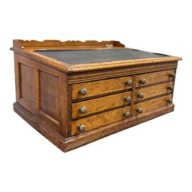 Antique J. & P. Coats Oak Spool Cabinet