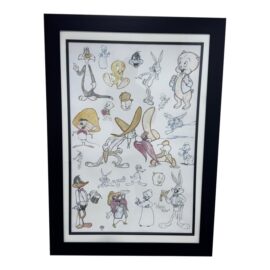 Circa 1997 Virgil Ross for Warner Bros Titled “Bugs N Friends” Lithograph