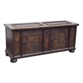 19th Century Austrian Wood Dowry Chest Trunk
