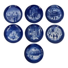 Royal Copenhagen Danish Christmas Plates, Set of Seven