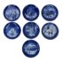 Royal Copenhagen Danish Christmas Plates, Set of Seven