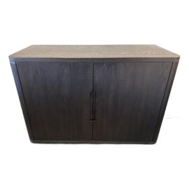 Restoration Hardware Breton Double-Door Sideboard, Black Oak With Bronze. Original Price: $5,185