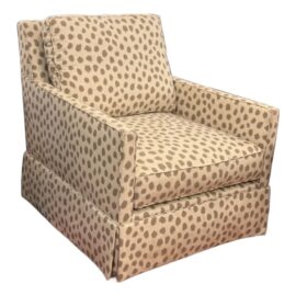 M T Company Auburn Club Chair With Swivel. Original Price: $2,700