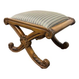 Schumacher Furnishings Regency Style X-Framed Stool. Estimated Cost: $1,350