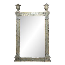Restoration Hardware 19th Century Baroque Ravenna Etched Floor Mirror. Original Price: $2,925