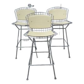 Harry Bertoia for Knoll Bertoia Bar Stools, Set of Three. Estimated Cost: $7,500