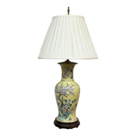 Vintage Chinoiserie Cherry Blossom Table Lamp