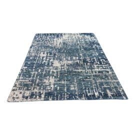 6ft 2in × 9ft Crate & Barrel Celosia Indigo Blue Hand Knotted Rug. Original Price: $700