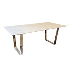 Modern Italian Faux Marble Dining Table. Original Price: $3,800