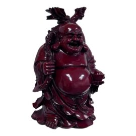 Circa 1990's Large Red Resin Happy Lucky Laughing Buddha