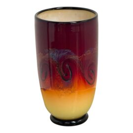 Nicholas Cash Nourot Hand-Blown Art Glass Vase. Original Price: $1,800