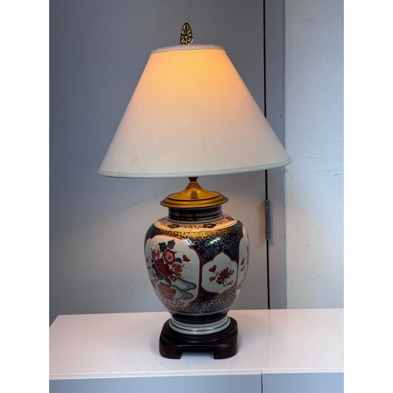 Circa 1980's Japanese Imari Table Lamp - Design Plus Gallery