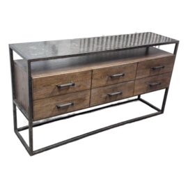 Bassett Furniture Wood + Metal Console Table
