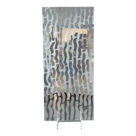 Post Modern Fiam Italia Mirrored + Glass Wall Divider. Original Price: $3,000