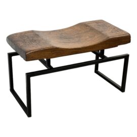 Rustic Live Edge + Contoured Bench Seat