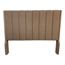 Standard King Size Taupe Woven Channel Tufted Headboard