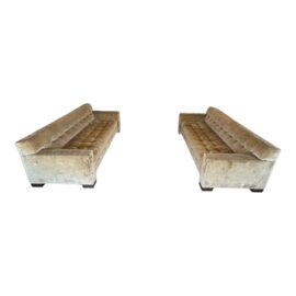 Marbello Designs Fleetwood Sofas, Pair. Original Price: $19,600
