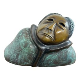 Circa 1985 Sharon Spencer Bronze Sculpture of Intuit Woman, Signed + Numbered