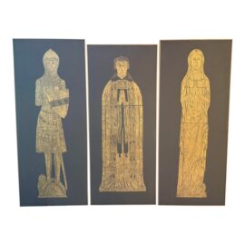Twentieth Century Brass Rubbings Triptych, Set of Three