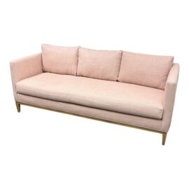 Serena & Lily Barton Linen Arm Sofa, Blush. Original Price: $7,300
