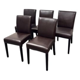 Crate & Barrel Lowe Dining Side Chairs, Set of Five.  Original Price: $1,600