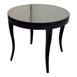 Contemporary Occasional Table With Glass Table Top