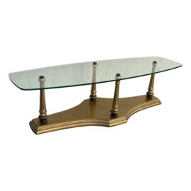 Burnished Gold + Glass Coffee Table