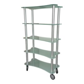 Late 20th Century Gallotti & Radice Glass Shelving Cart. Estimated Cost: $3,000