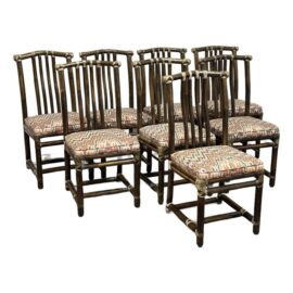 McGuire Furniture Late 20th Century Dining Side Chairs, Set of Eight